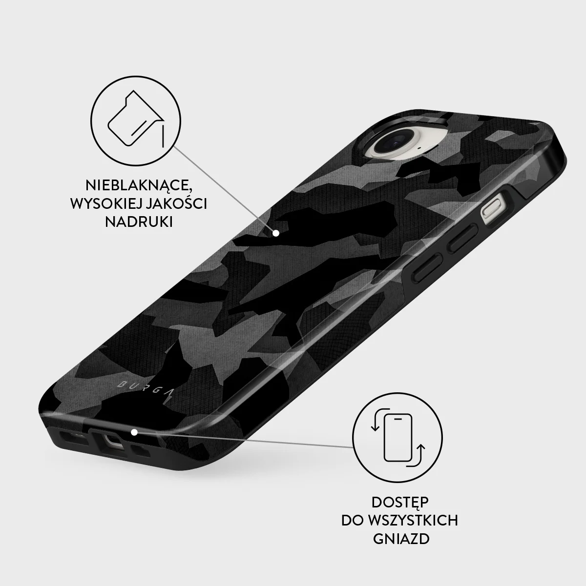 Night Black Camouflage - iPhone 17e Etui - Image 3