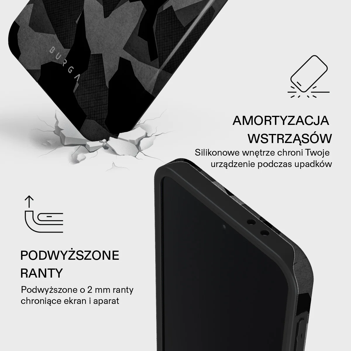 Night Black Camouflage - Samsung Galaxy A37 5G Etui - Image 4