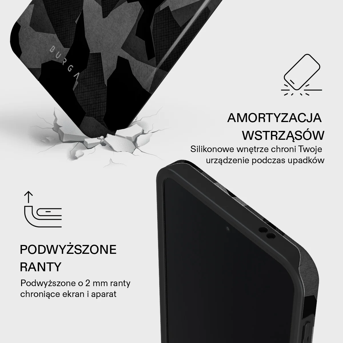 Night Black Camouflage - Samsung Galaxy A57 5G Etui - Image 4