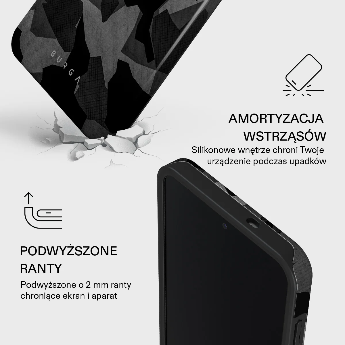 Night Black Camouflage - Samsung Galaxy S25 FE Etui - Image 4
