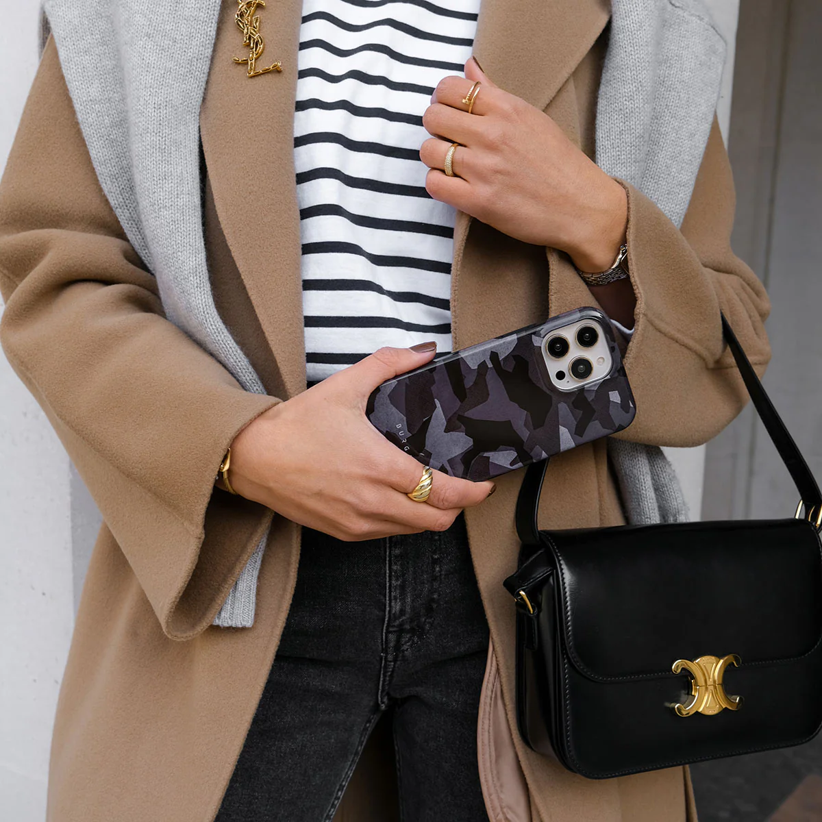 Night Black Camouflage - Samsung Galaxy S25 FE Etui - Image 8