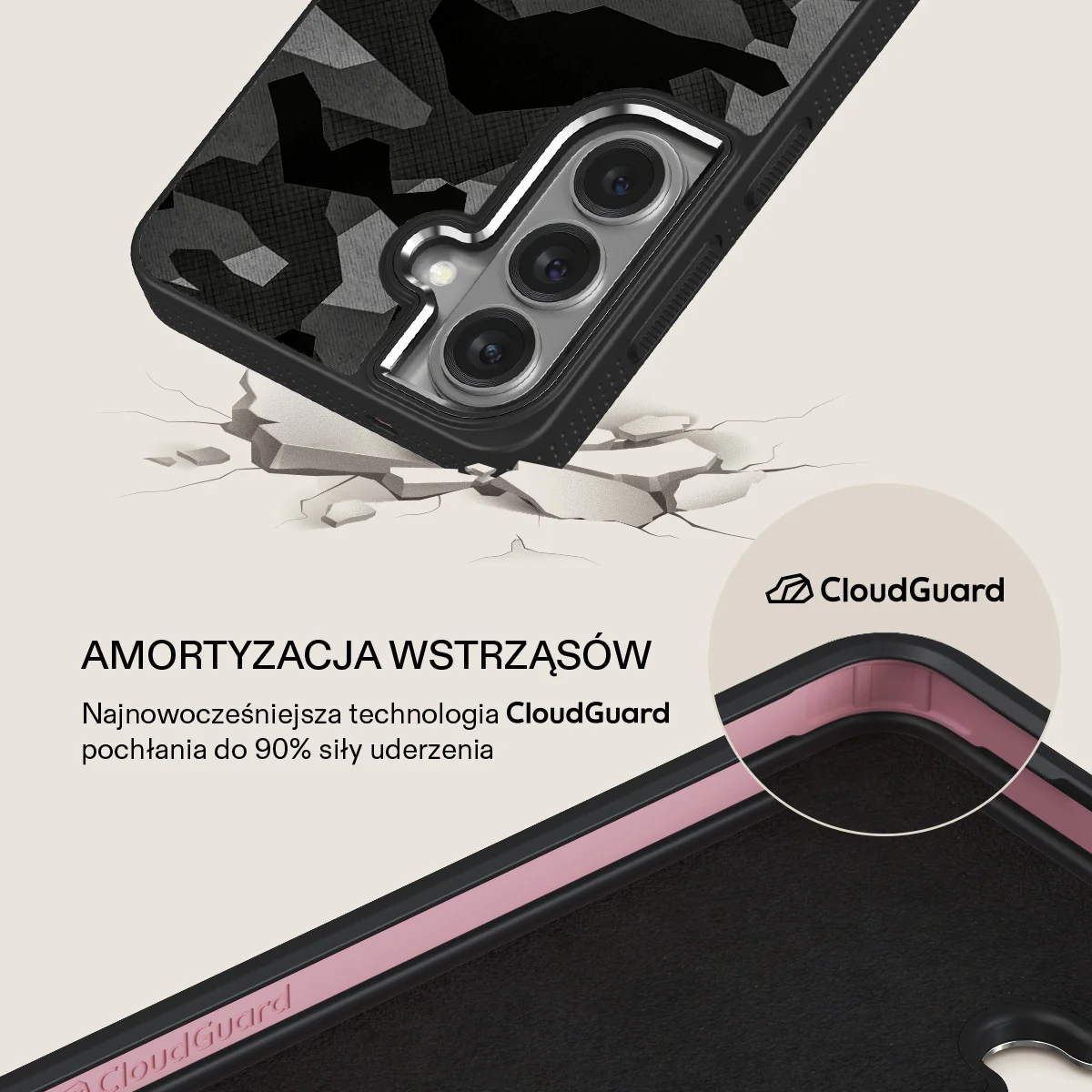 Night Black Camouflage - Samsung Galaxy S26 Etui - Image 14