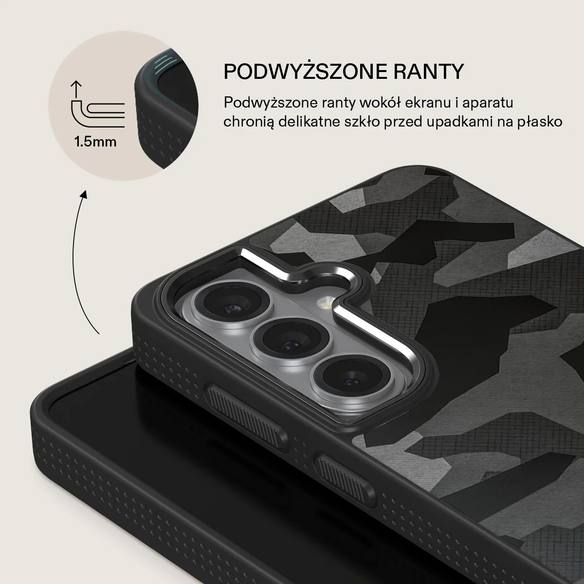 Night Black Camouflage - Samsung Galaxy S26 Etui - Image 15