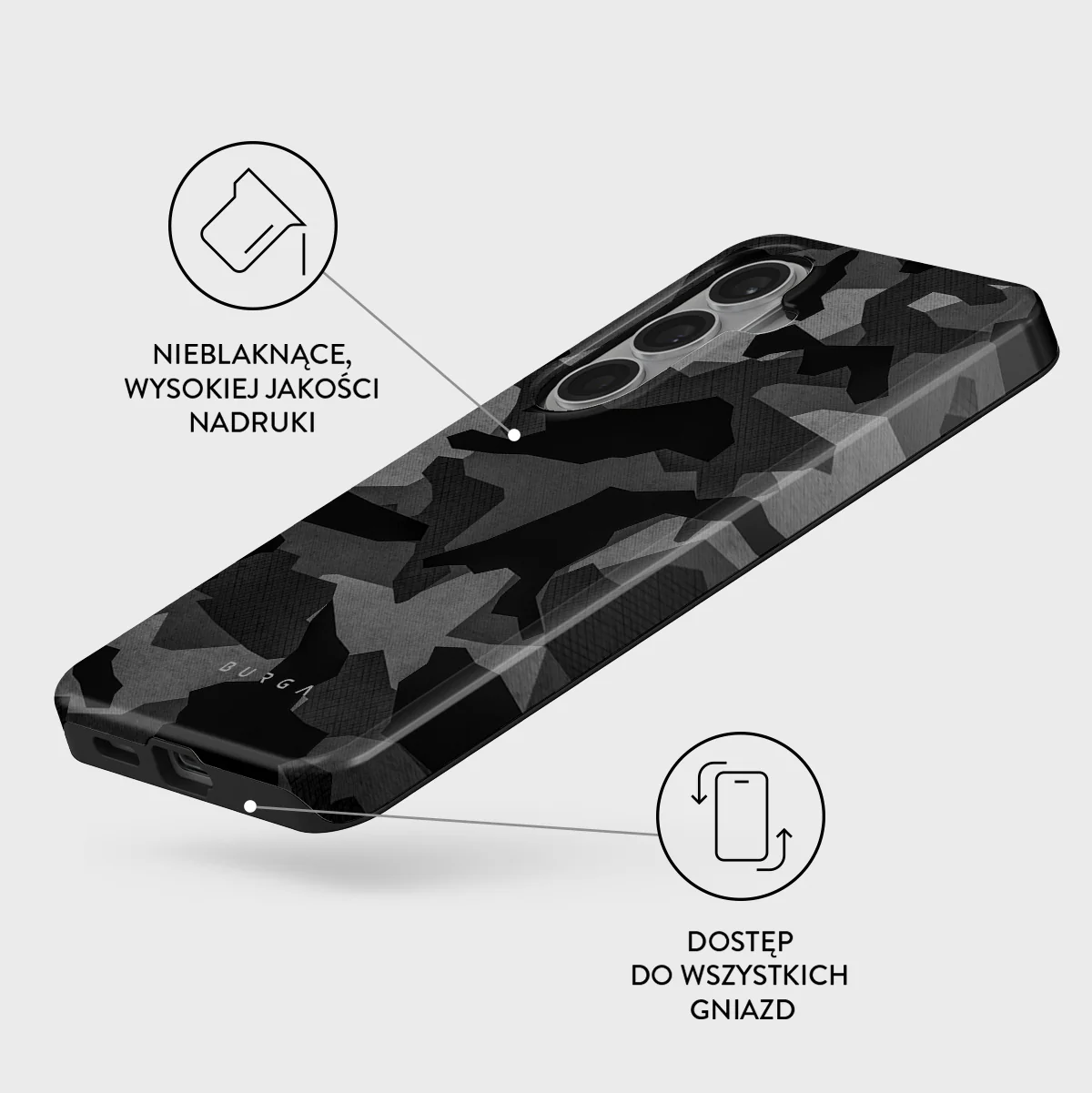 Night Black Camouflage - Samsung Galaxy S26 Etui - Image 3