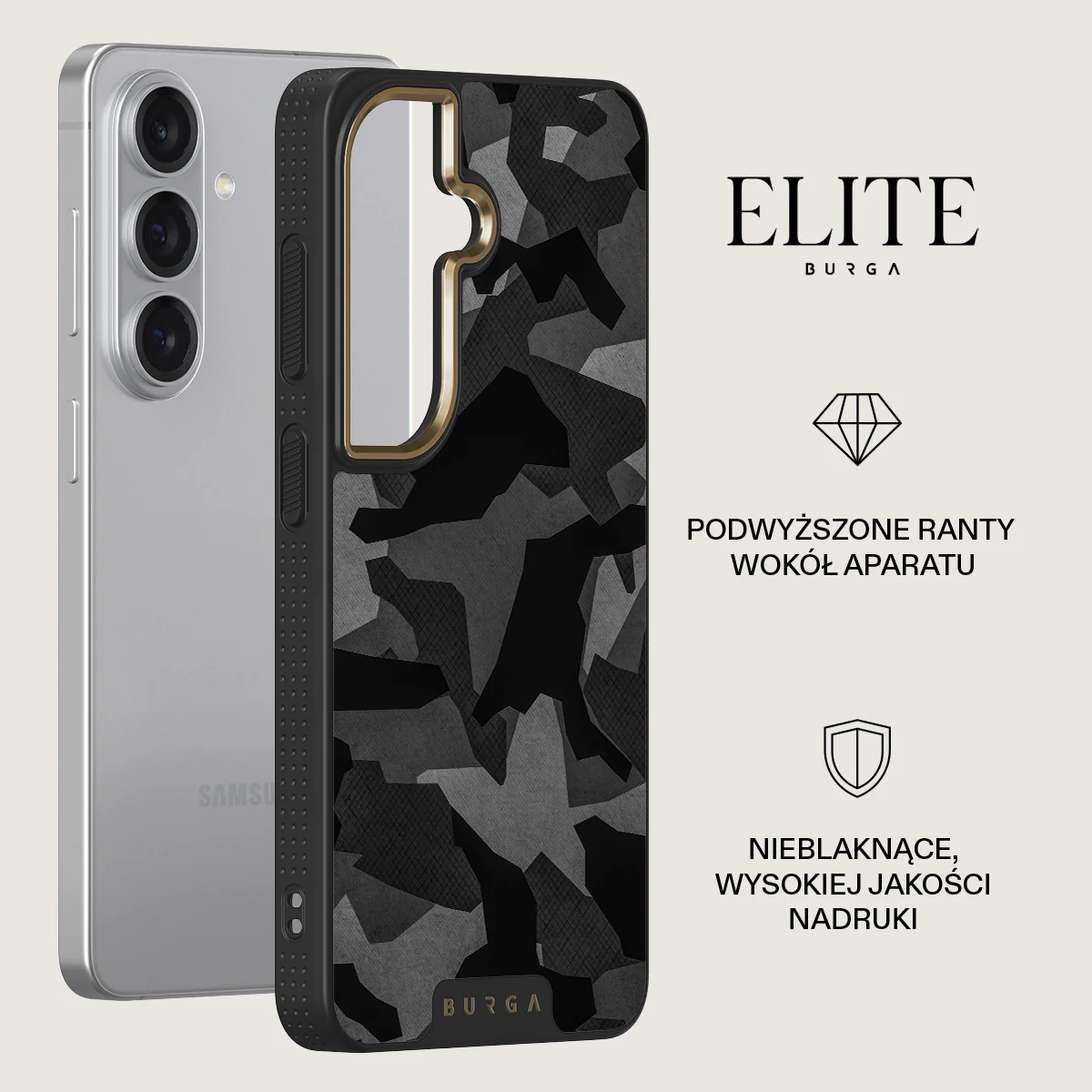 Night Black Camouflage - Samsung Galaxy S26 Etui - Image 6