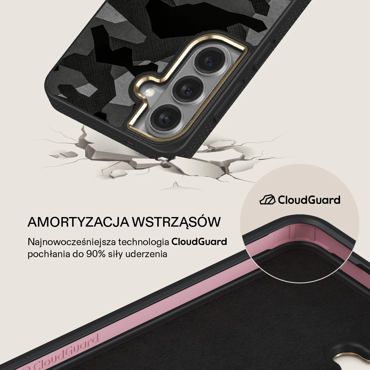 Night Black Camouflage - Samsung Galaxy S26 Etui - Image 7