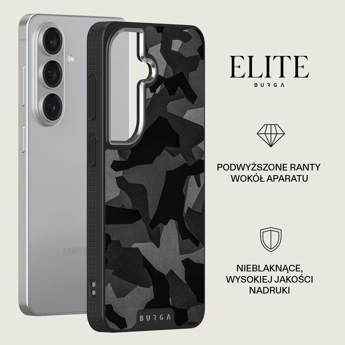 Night Black Camouflage - Samsung Galaxy S26 Plus Etui - Image 20