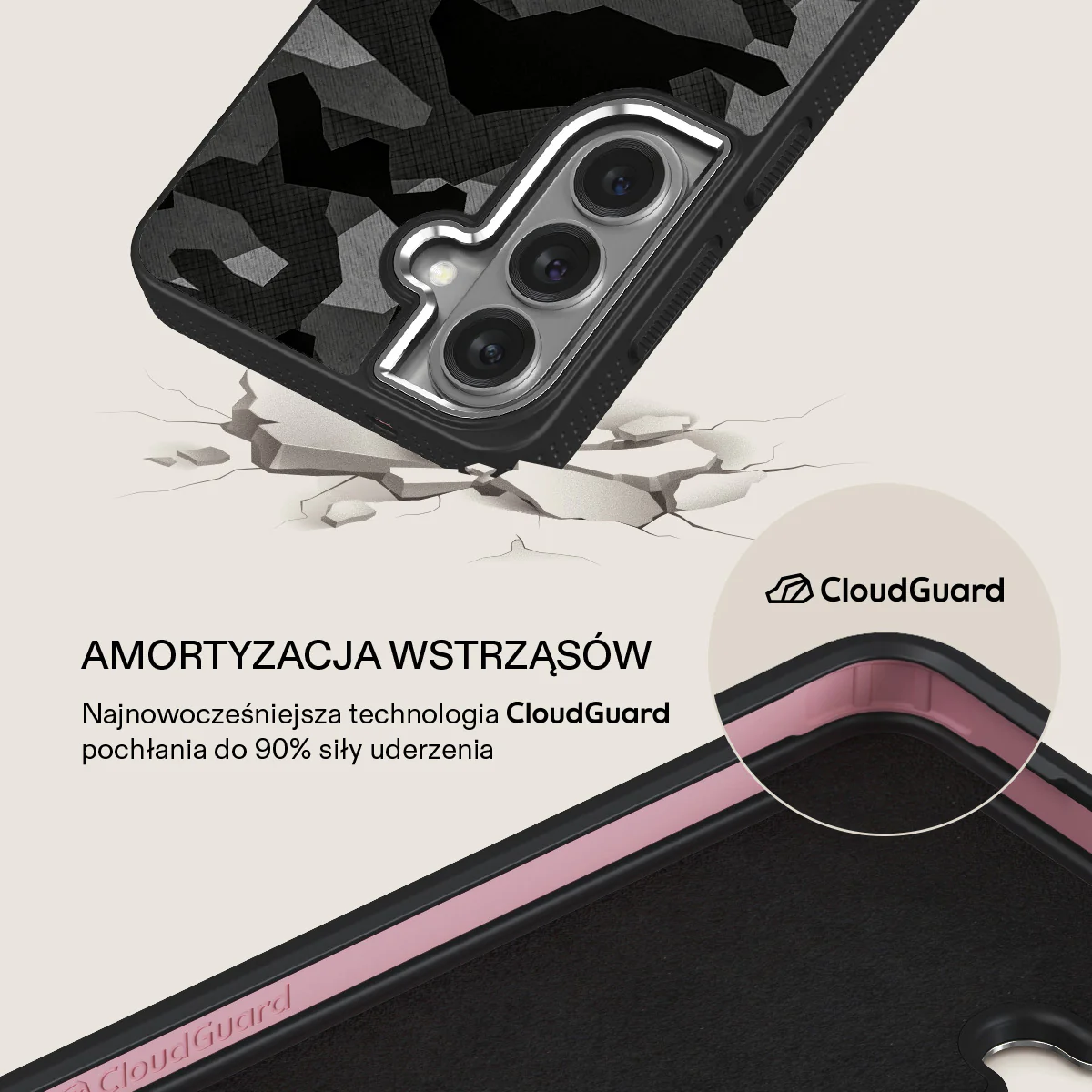 Night Black Camouflage - Samsung Galaxy S26 Plus Etui - Image 21
