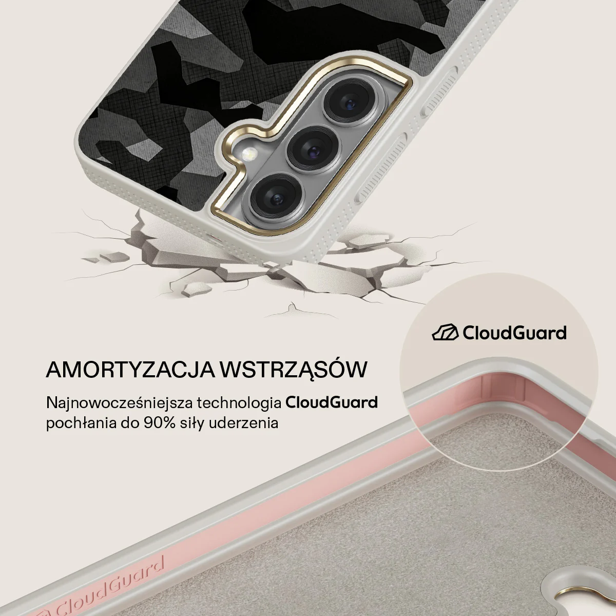 Night Black Camouflage - Samsung Galaxy S26 Plus Etui - Image 28