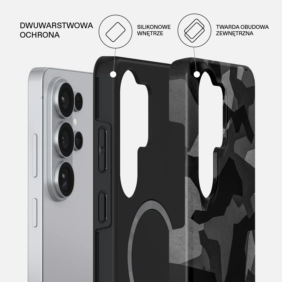 Night Black Camouflage - Samsung Galaxy S26 Ultra Etui - Image 2