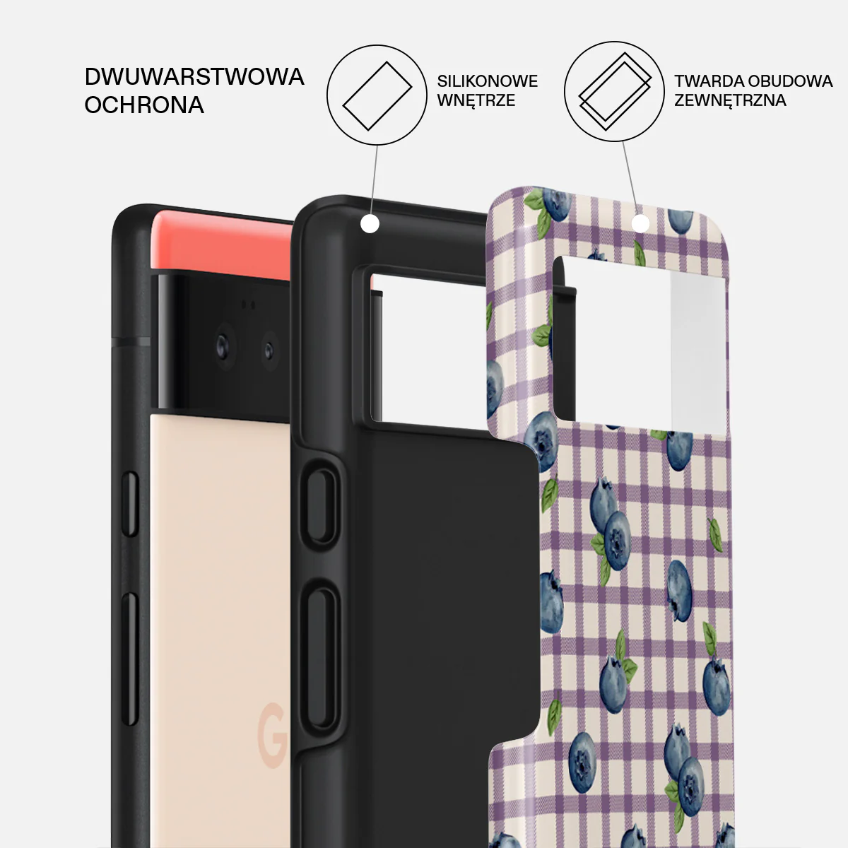 Blueberry Muffin - Google Pixel 6a Etui - Image 2