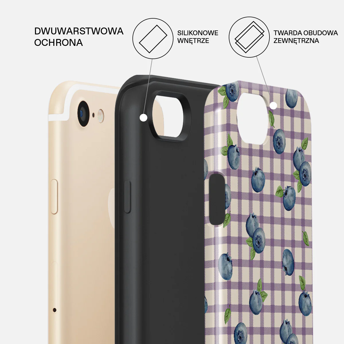 Blueberry Muffin - iPhone SE (2022) Etui - Image 6