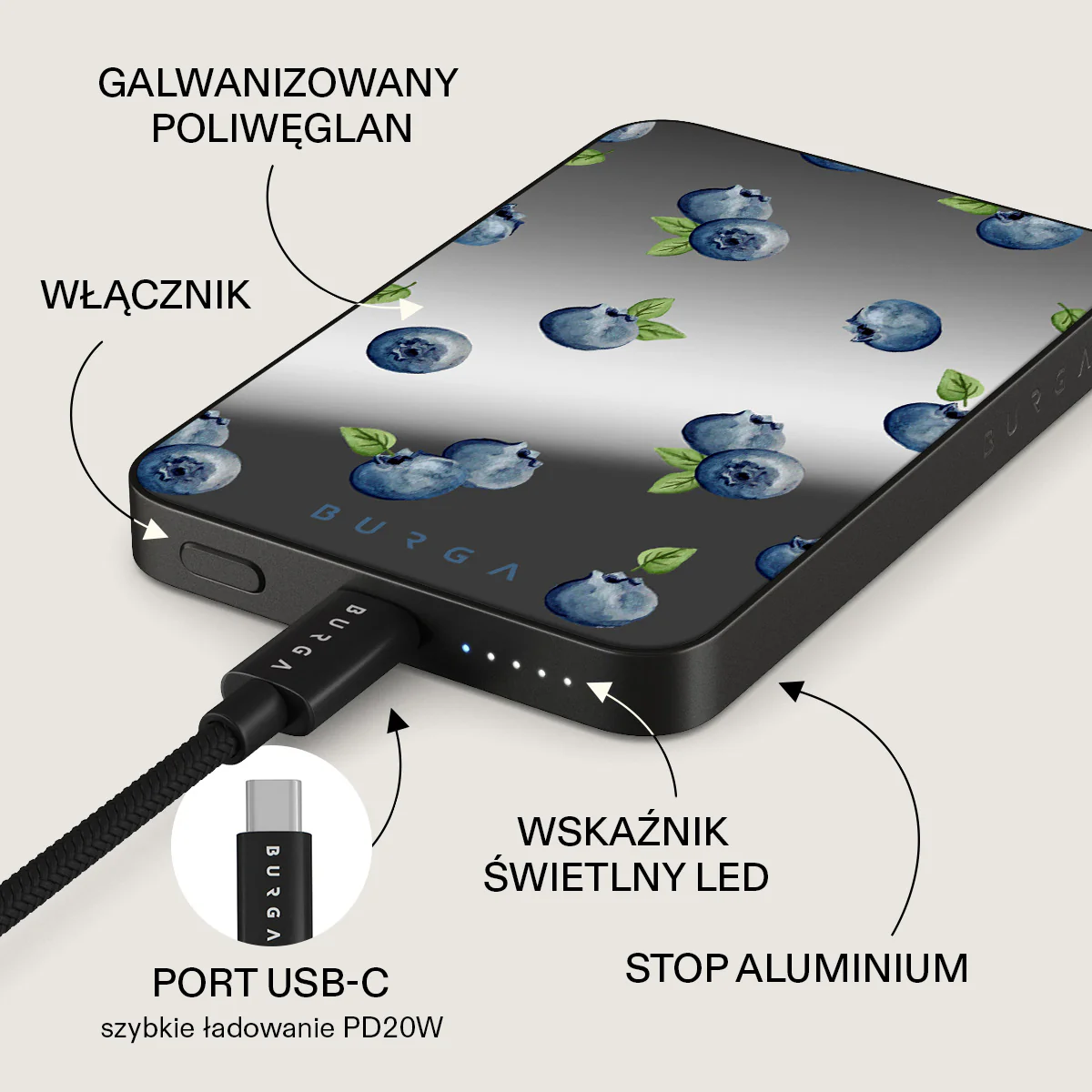 Blueberry Muffin - Magnetyczny power bank - Image 50