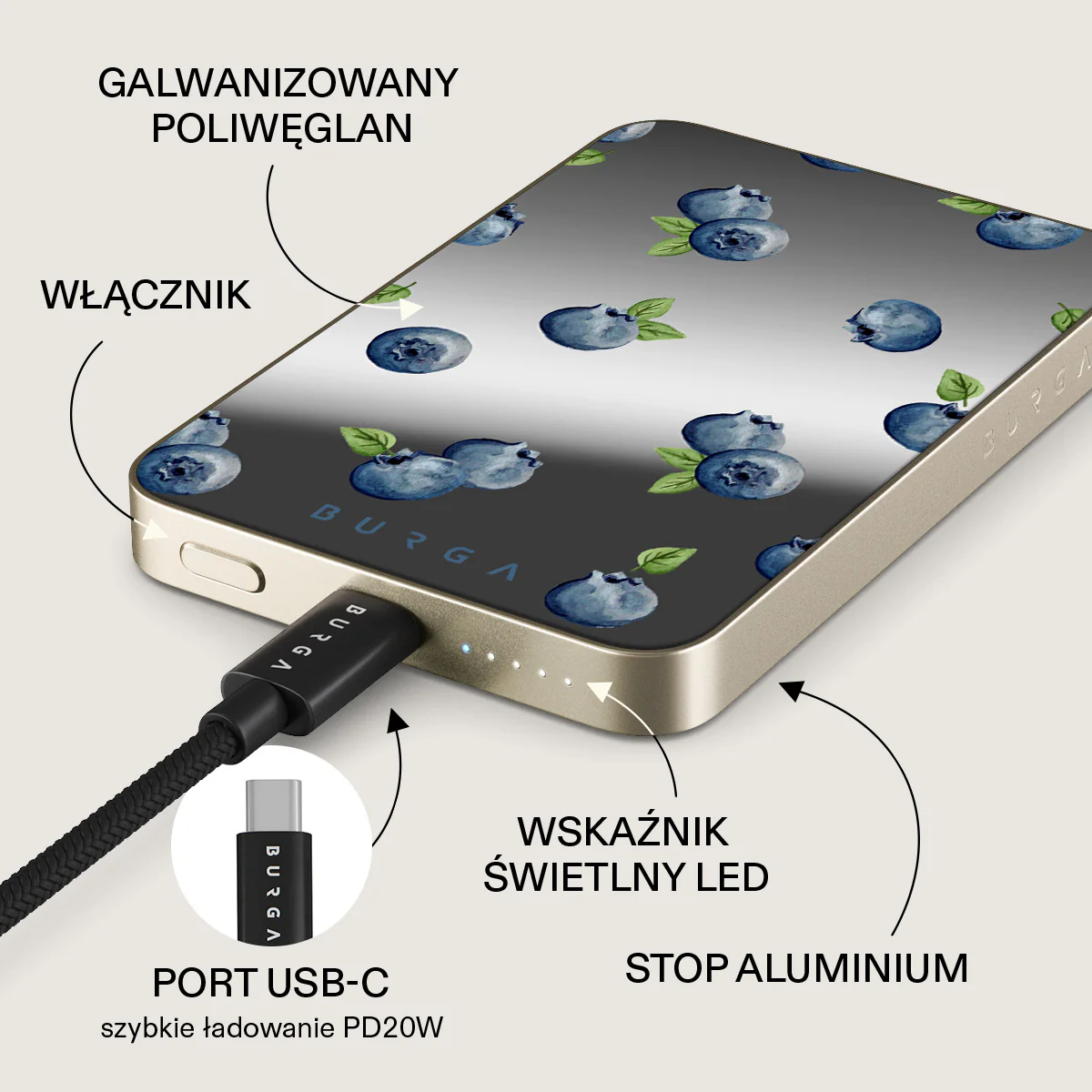 Blueberry Muffin - Magnetyczny power bank - Image 55
