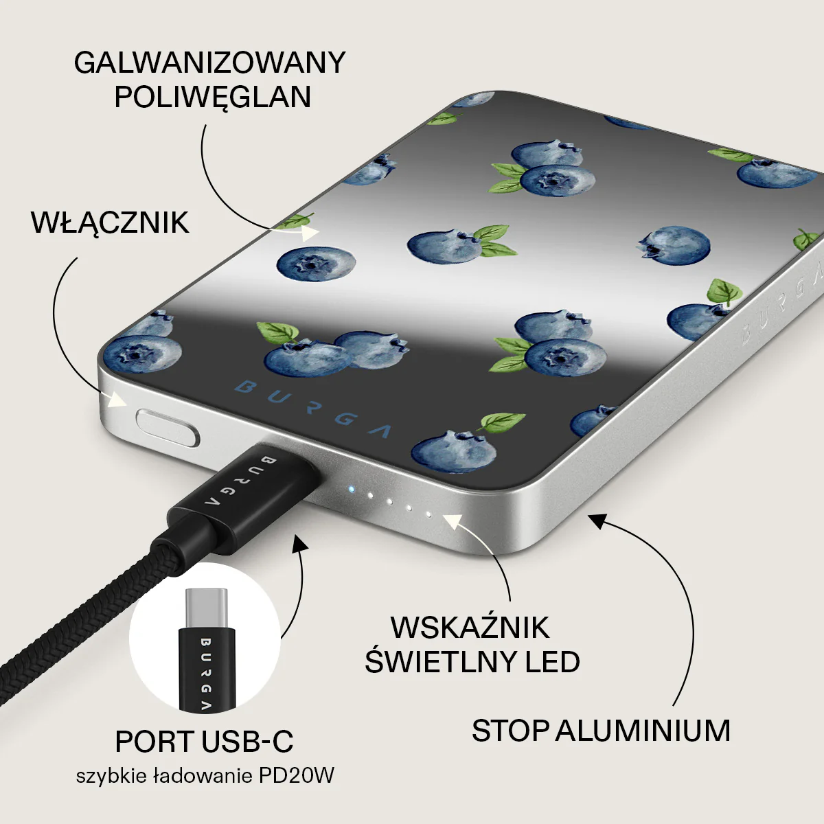 Blueberry Muffin - Magnetyczny power bank - Image 60
