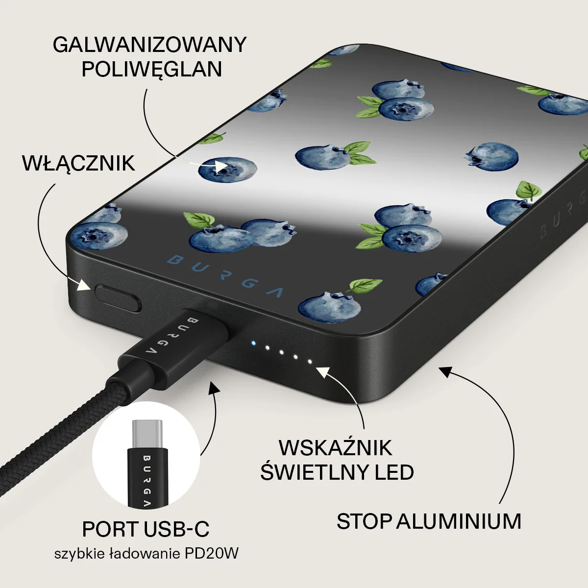 Blueberry Muffin - Magnetyczny power bank - Image 65