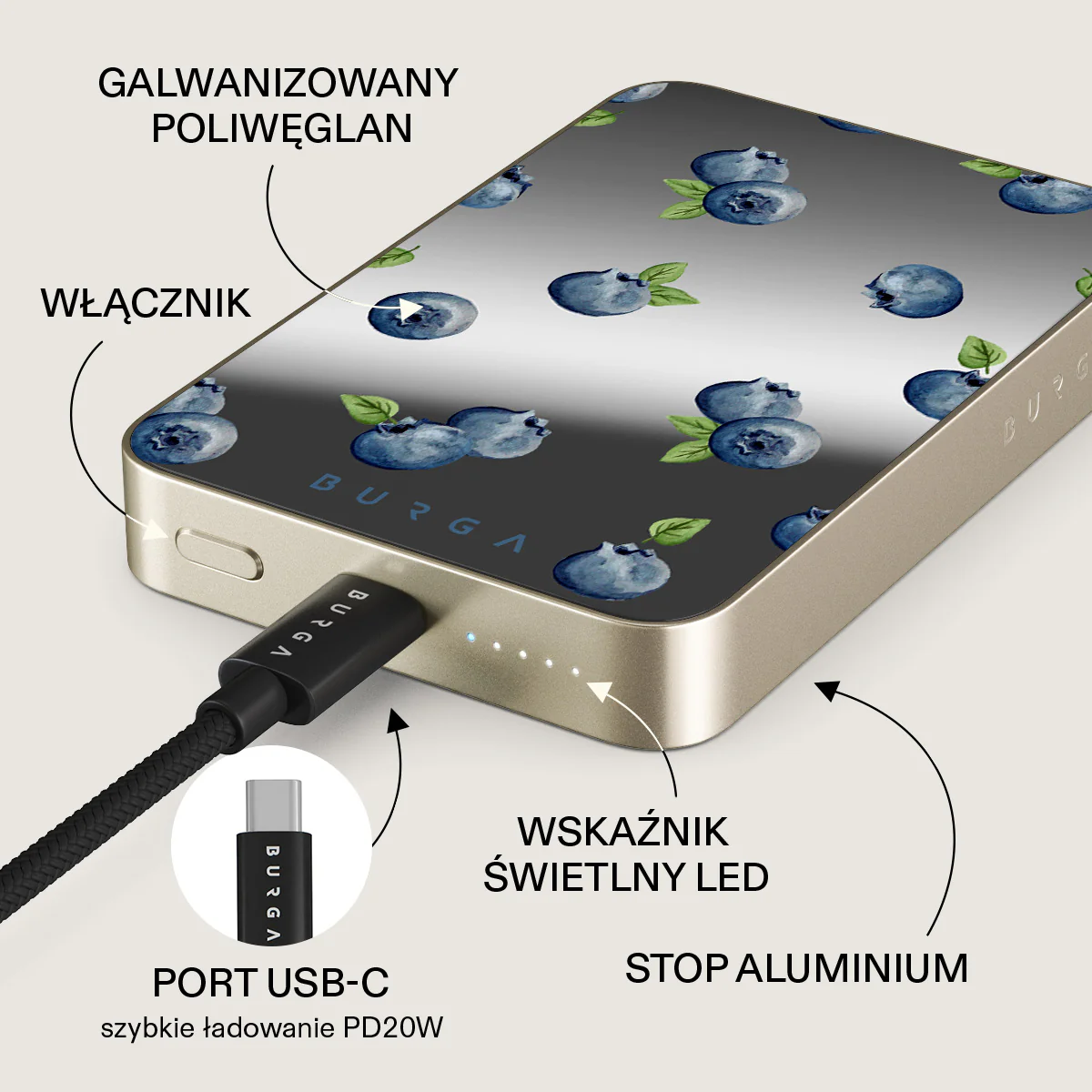 Blueberry Muffin - Magnetyczny power bank - Image 70