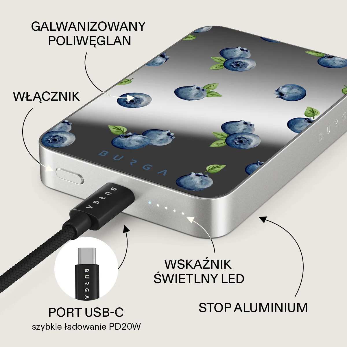 Blueberry Muffin - Magnetyczny power bank - Image 75