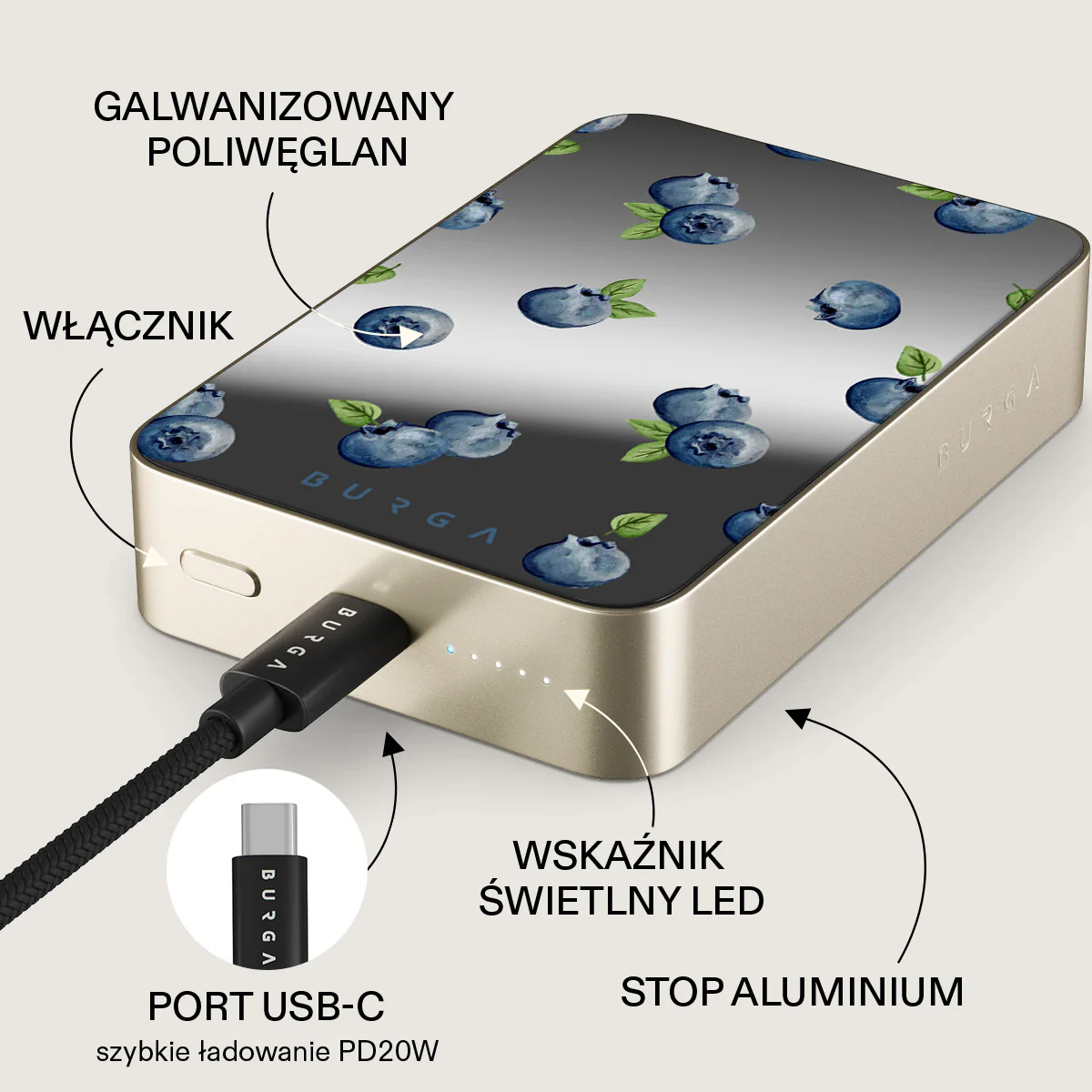Blueberry Muffin - Magnetyczny power bank - Image 85