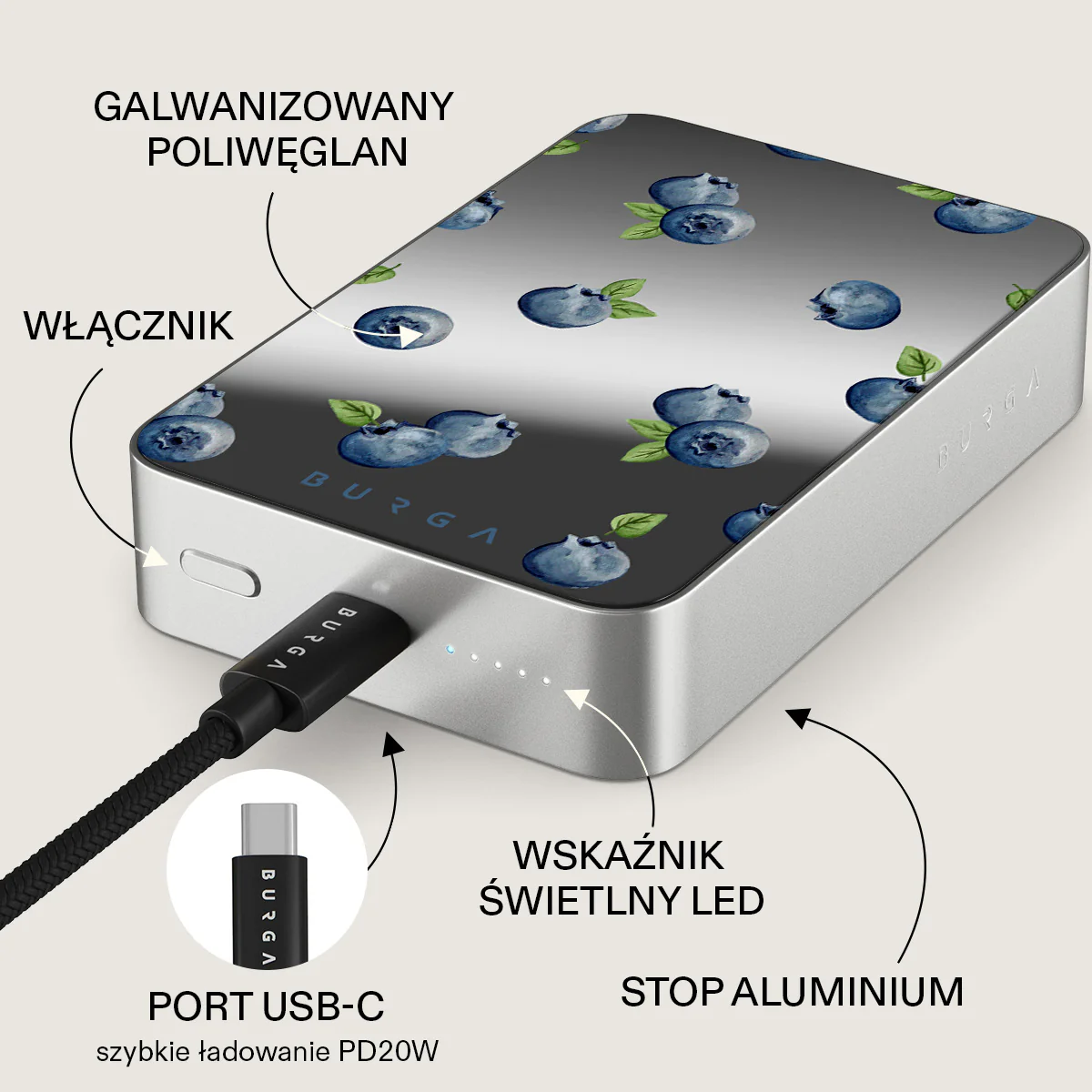 Blueberry Muffin - Magnetyczny power bank - Image 90