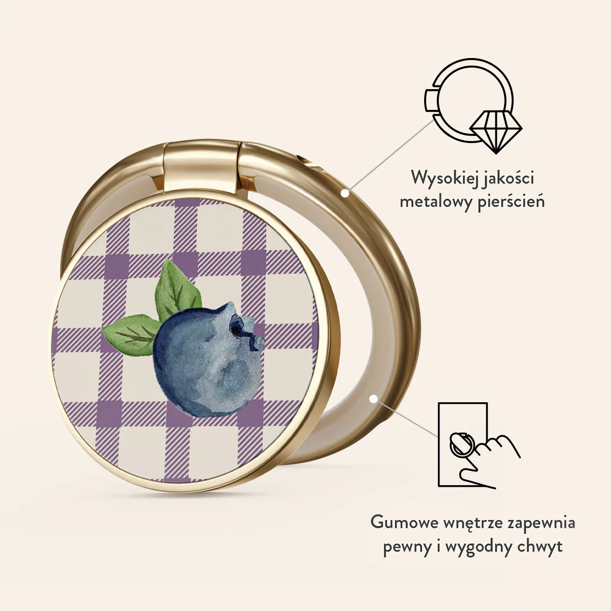Blueberry Muffin - Samoprzylepny Okrągły Uchwyt - Image 7