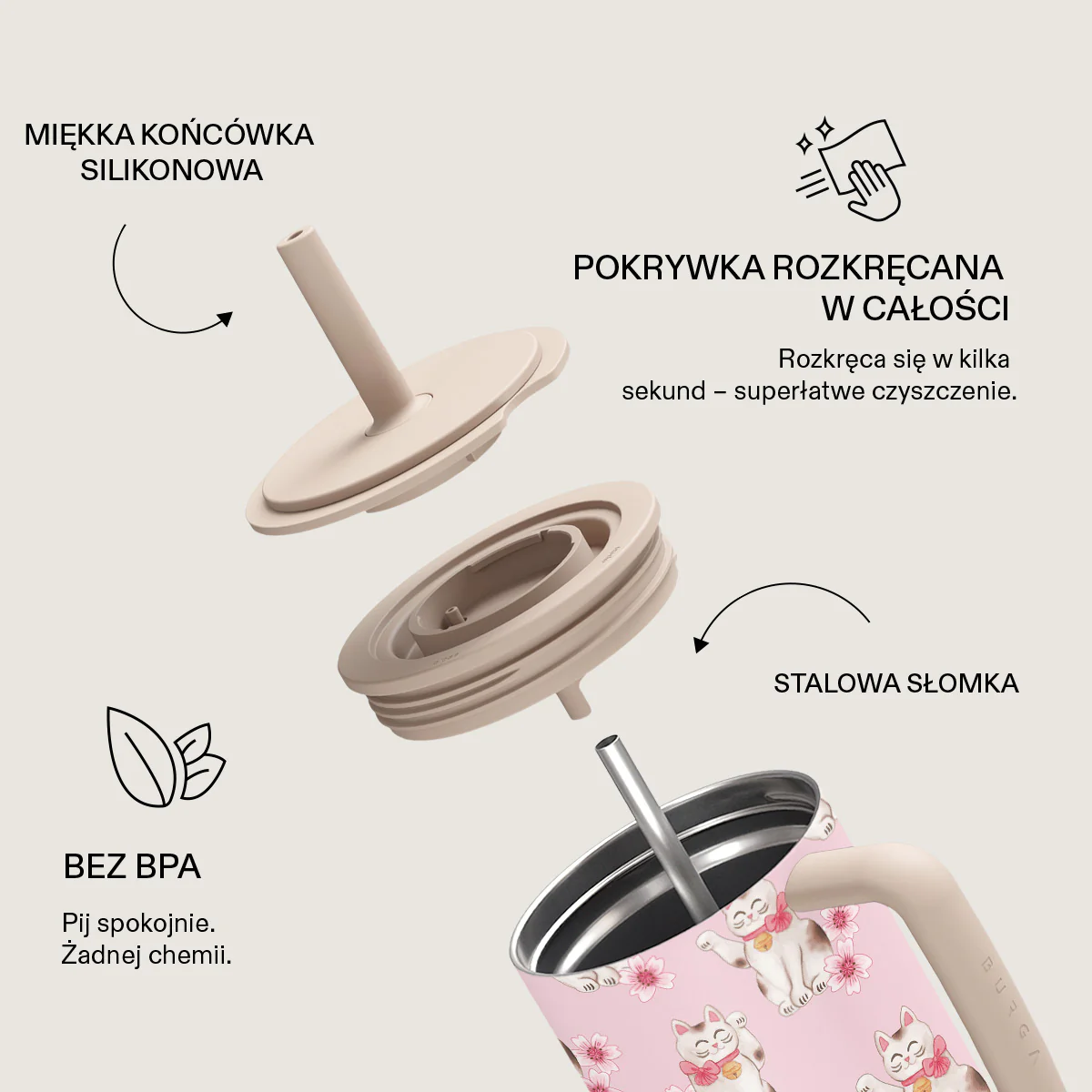 Maneki Neko - All Day Leakproof Tumbler - Image 6