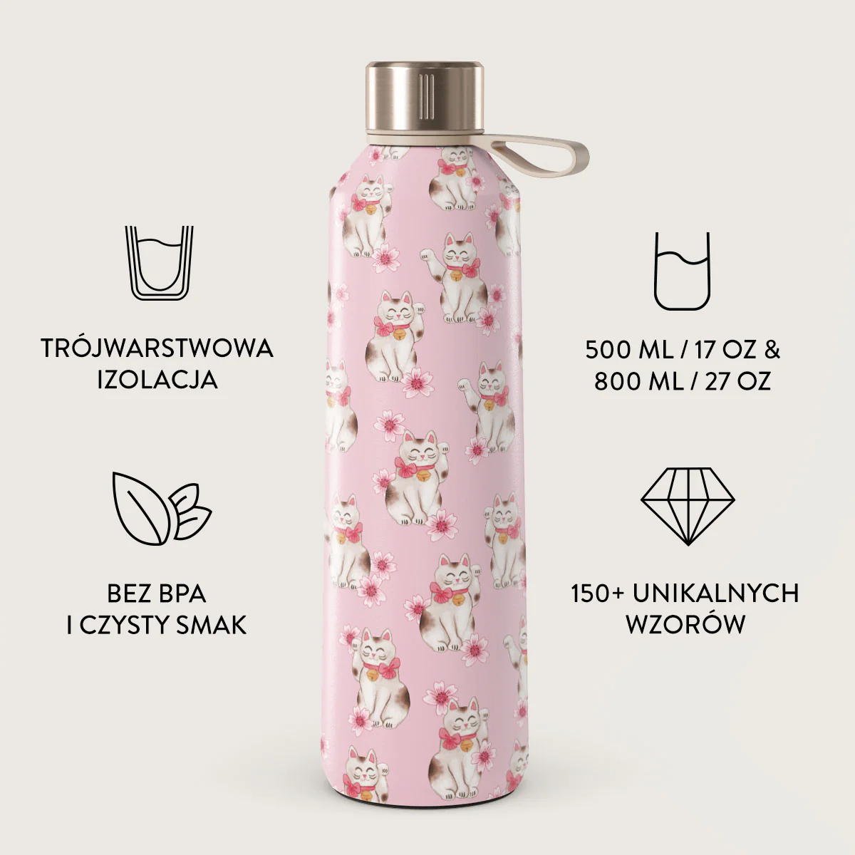 Maneki Neko - Butelka na wodę - Image 3