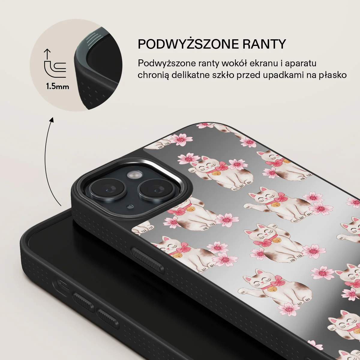 Maneki Neko - iPhone 15 Etui - Image 38