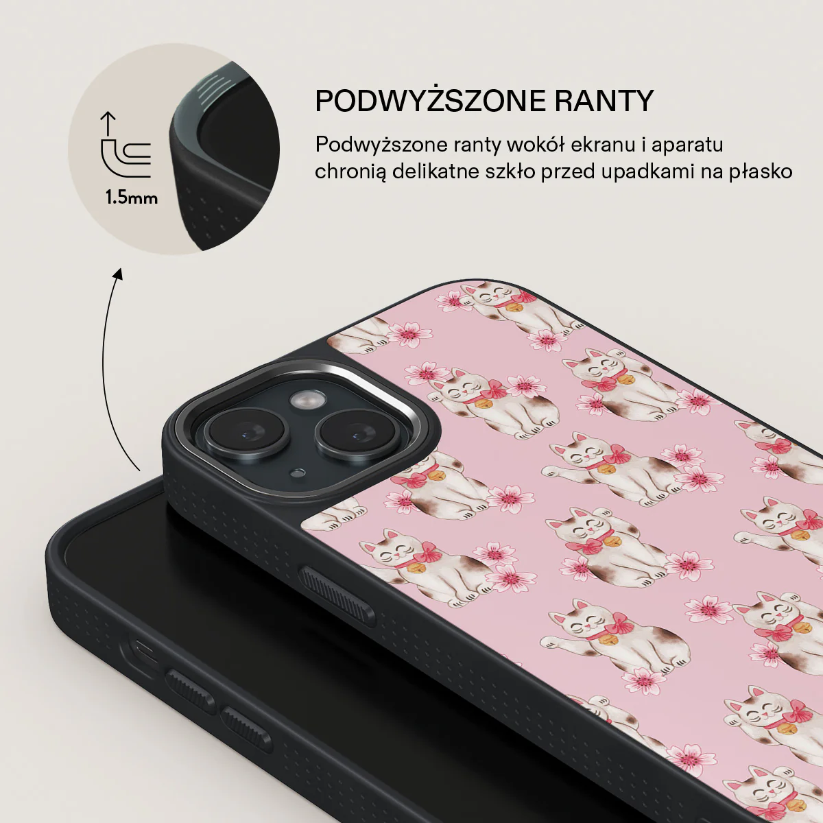 Maneki Neko - iPhone 15 Plus Etui - Image 15