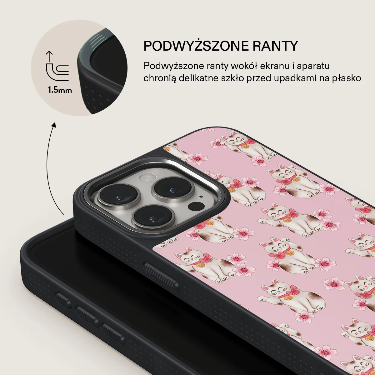 Maneki Neko - iPhone 15 Pro Etui - Image 15