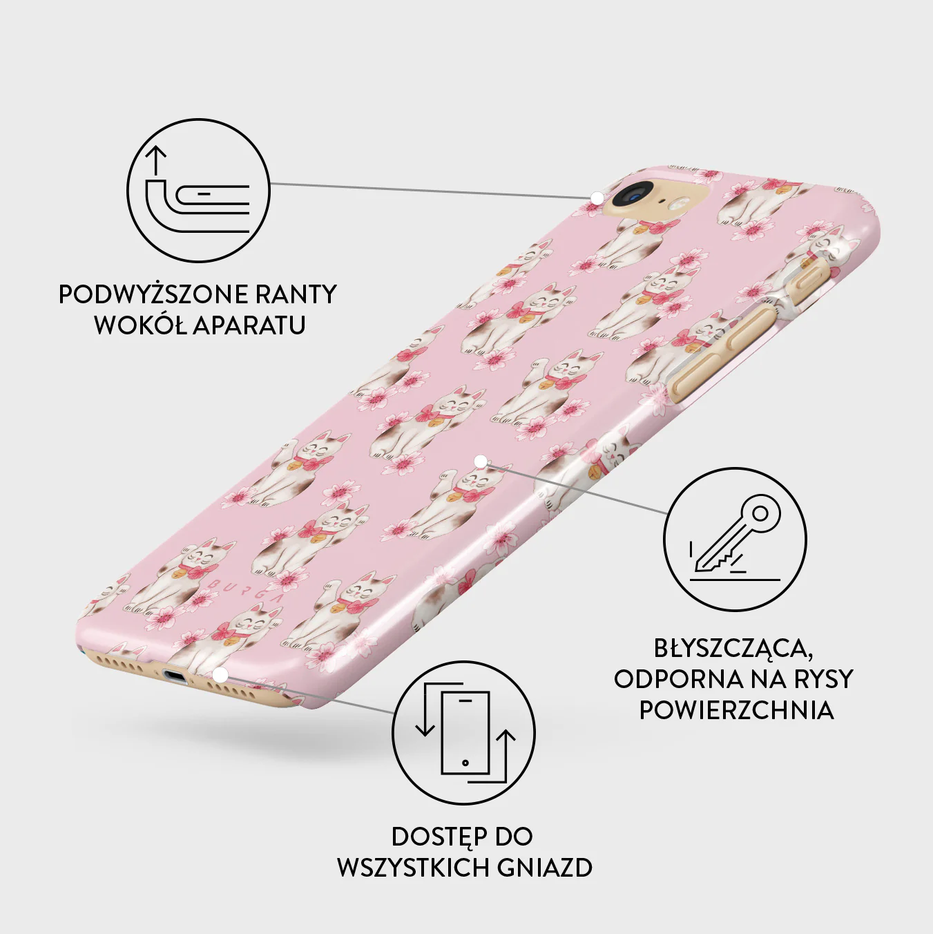 Maneki Neko - iPhone 7 / iPhone 8 Etui - Image 3