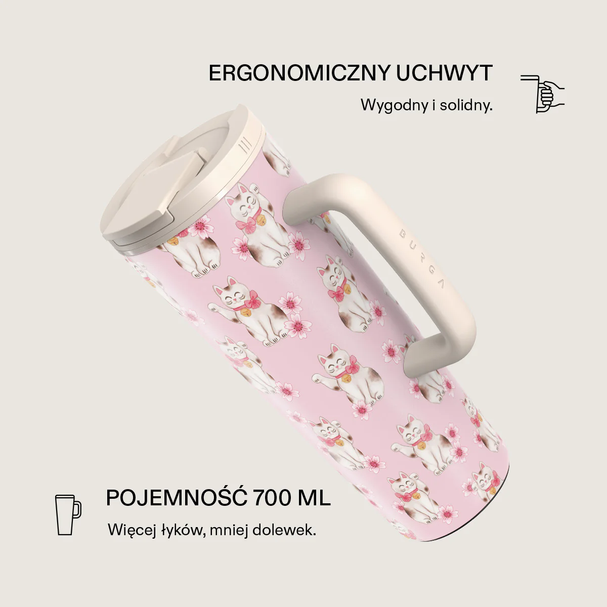 Maneki Neko - Kubek podróżny EasyGrip - Image 2