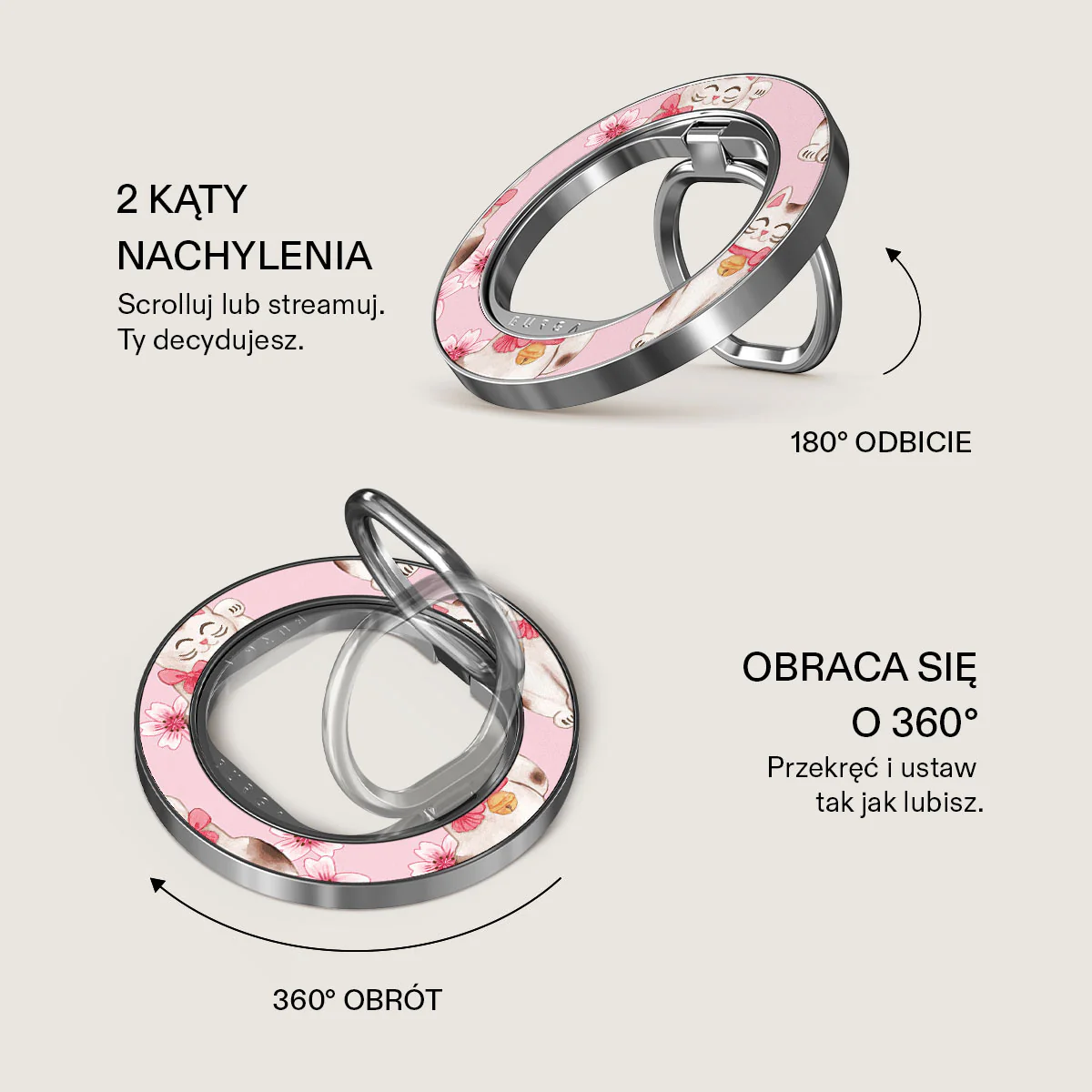 Maneki Neko - Magnetyczny Okrągły Uchwyt - Image 3