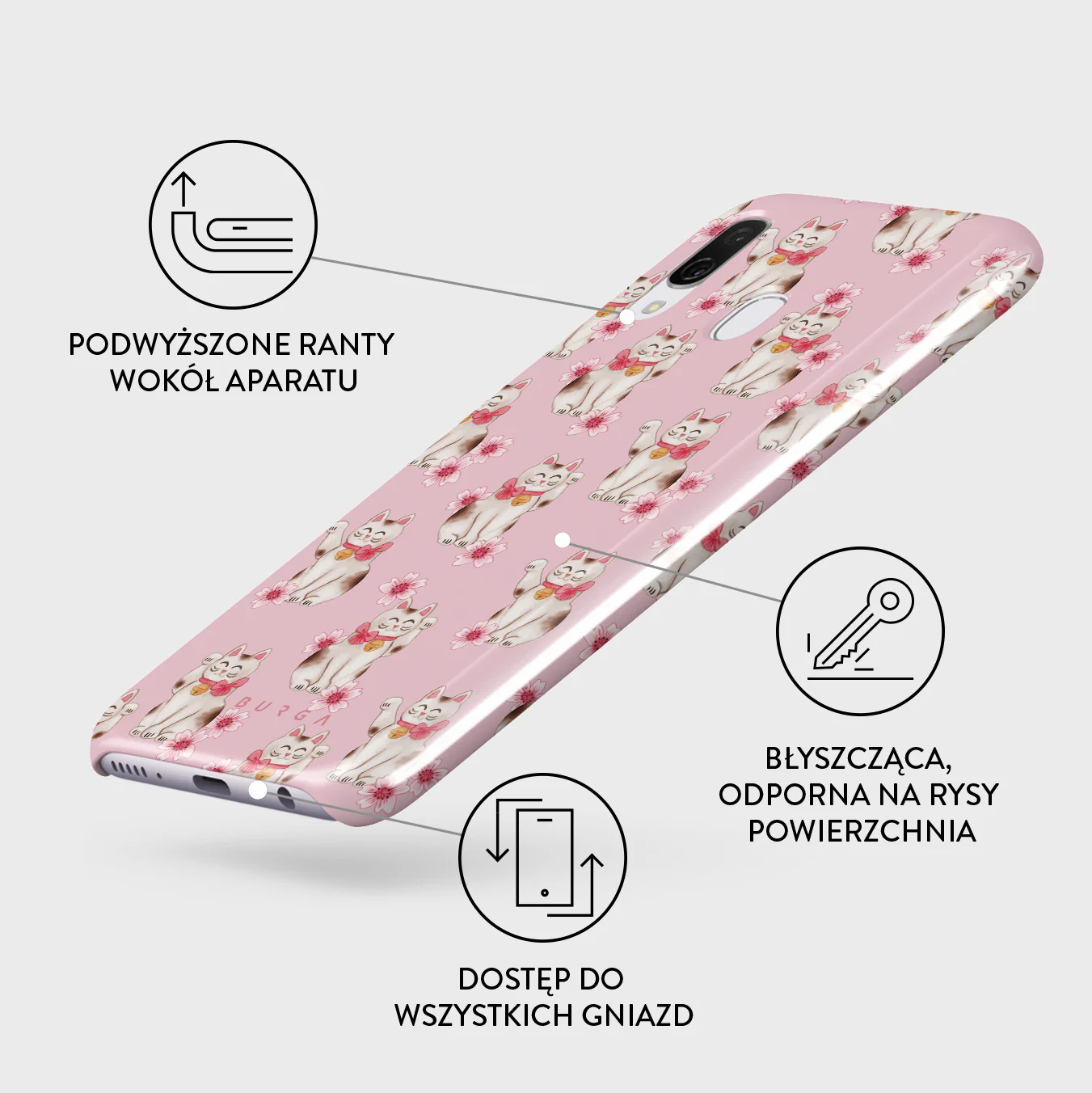 Maneki Neko - Samsung Galaxy A40 Etui - Image 3