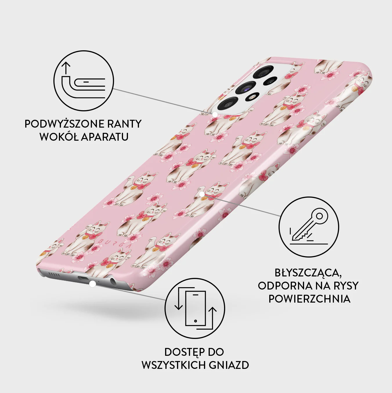Maneki Neko - Samsung Galaxy A72 4G / 5G Etui - Image 3
