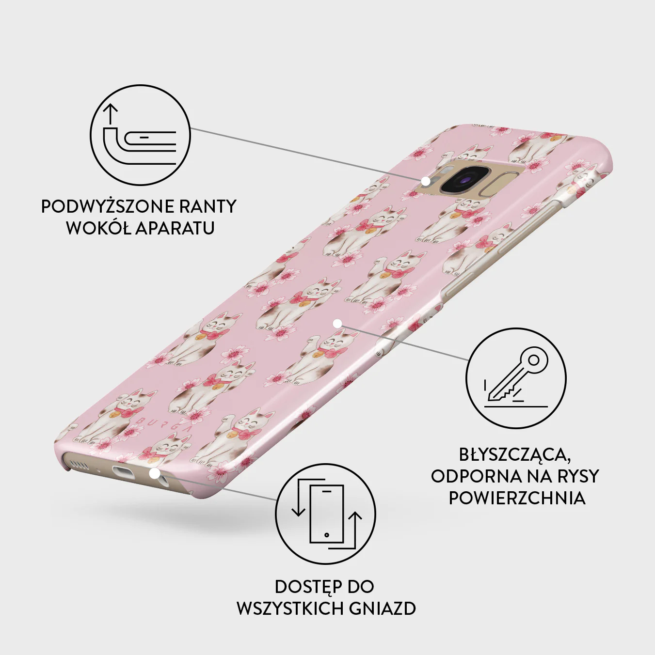 Maneki Neko - Samsung Galaxy S8 Etui - Image 3