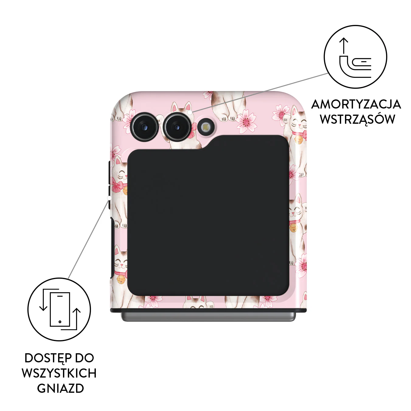 Maneki Neko - Samsung Galaxy Z Flip 5 Etui - Image 3