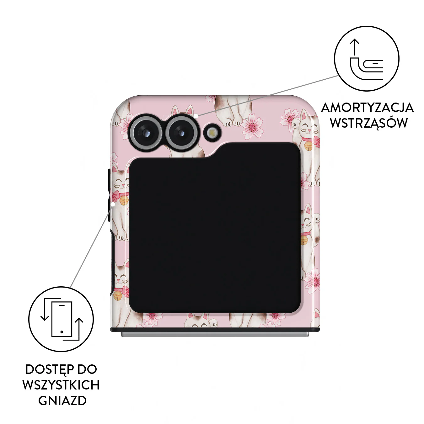 Maneki Neko - Samsung Galaxy Z Flip 7 FE Etui - Image 3