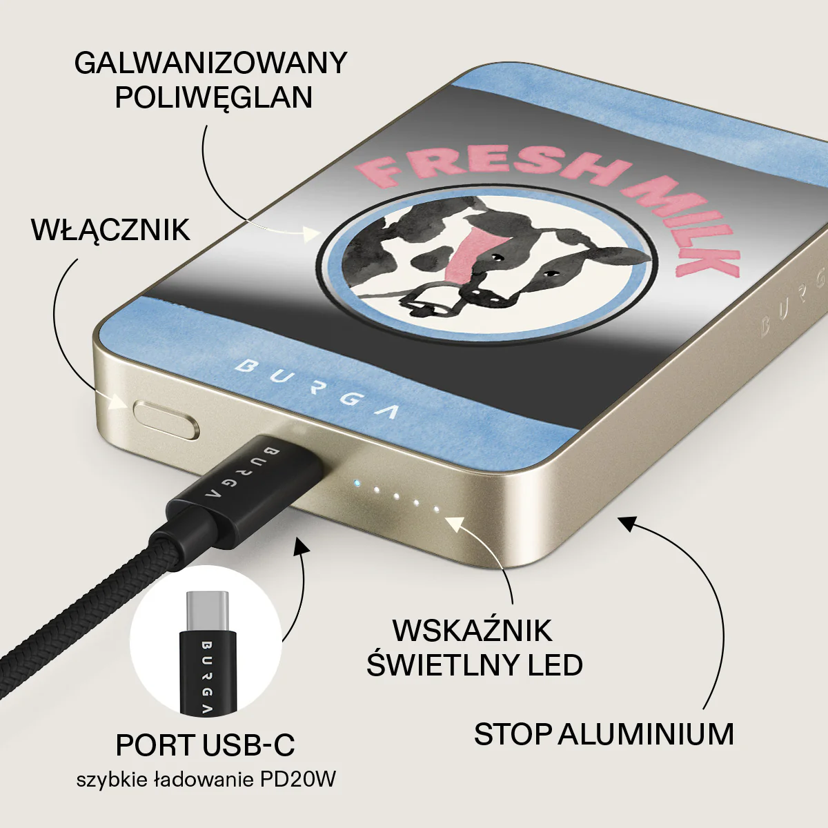 Milkshake - Magnetyczny power bank - Image 70