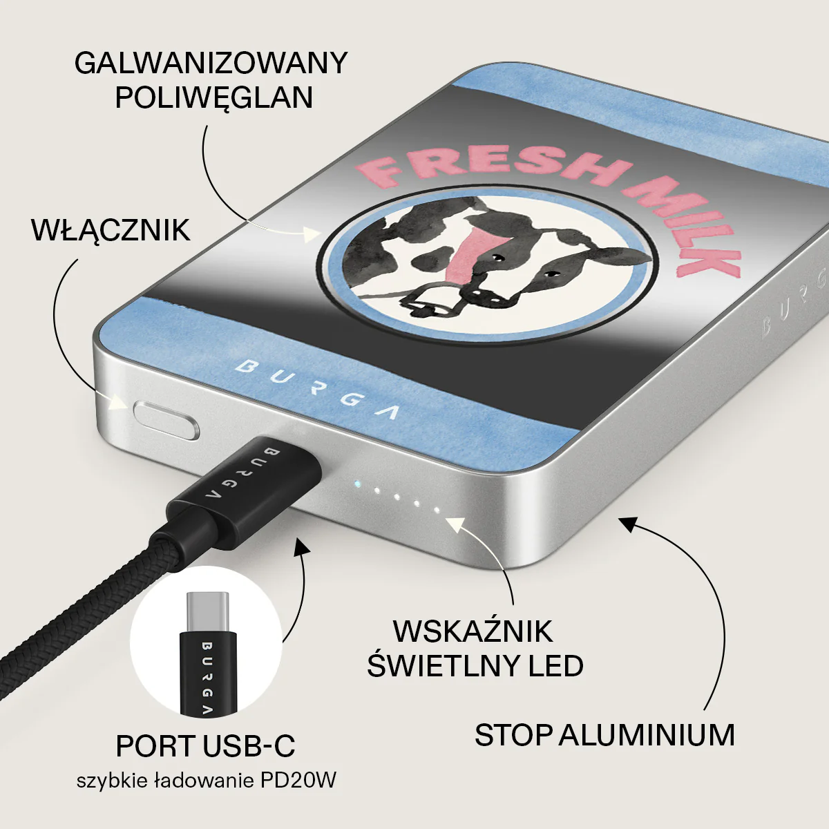 Milkshake - Magnetyczny power bank - Image 75