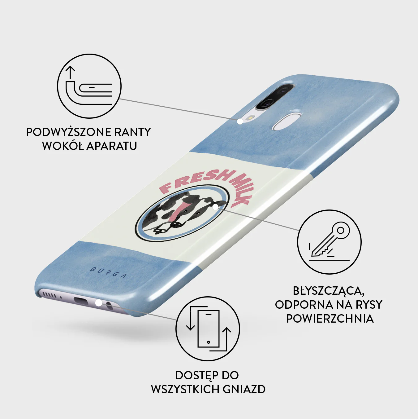 Milkshake - Samsung Galaxy A40 Etui - Image 3