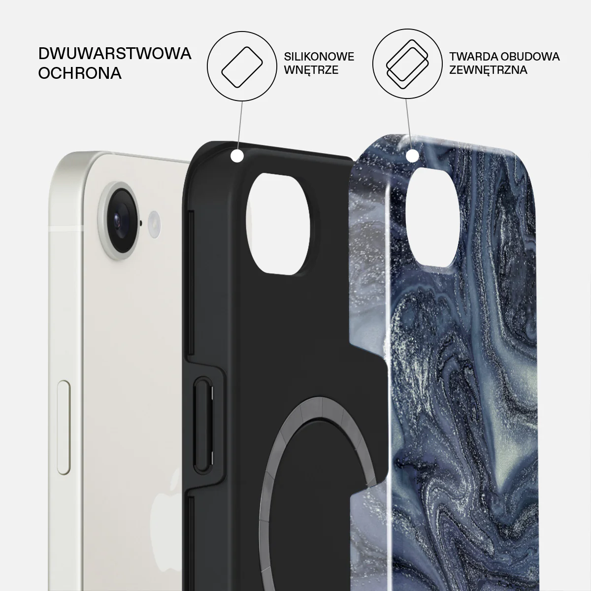 Navy Trench - iPhone 17e Etui - Image 2
