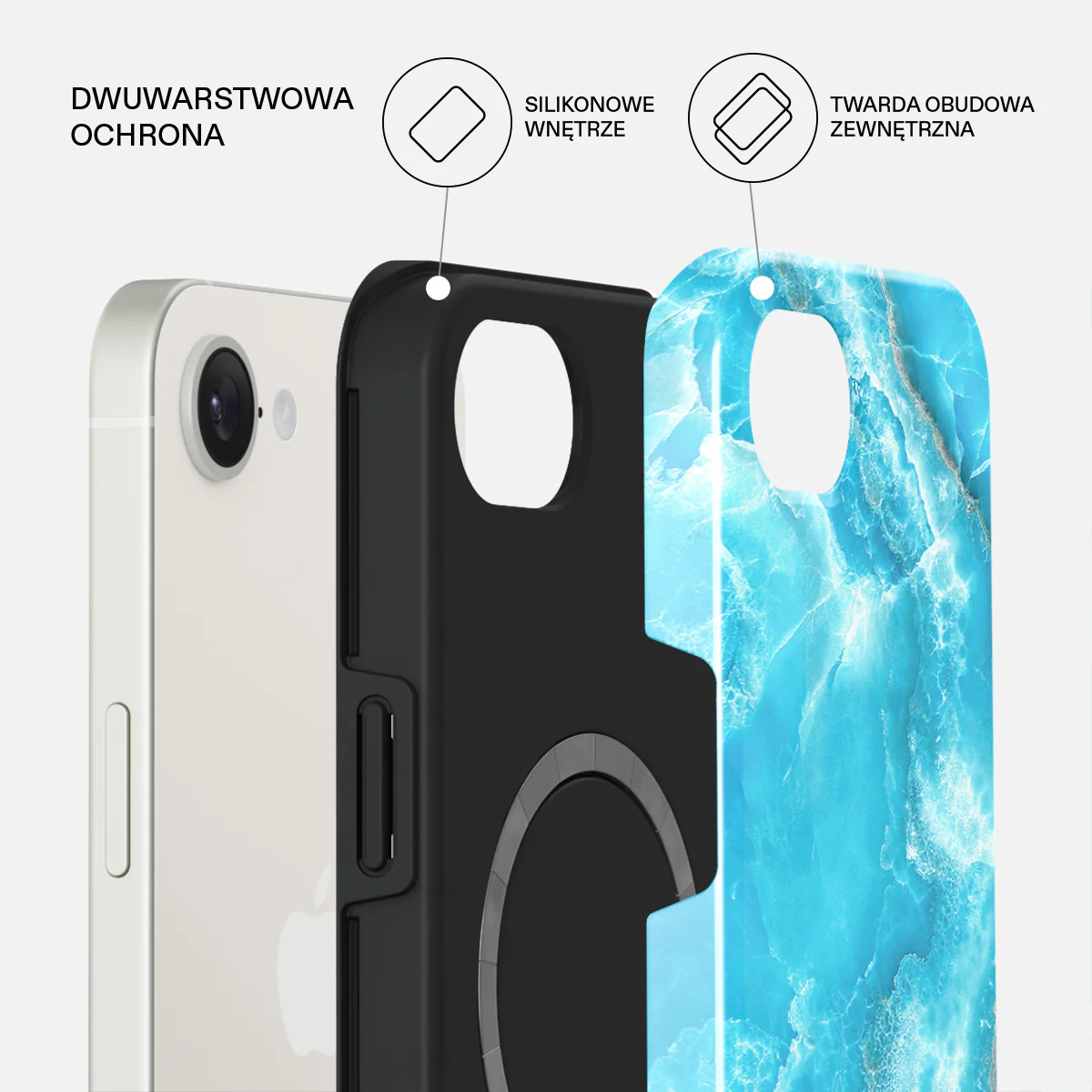 Ocean Waves - iPhone 17e Etui - Image 2