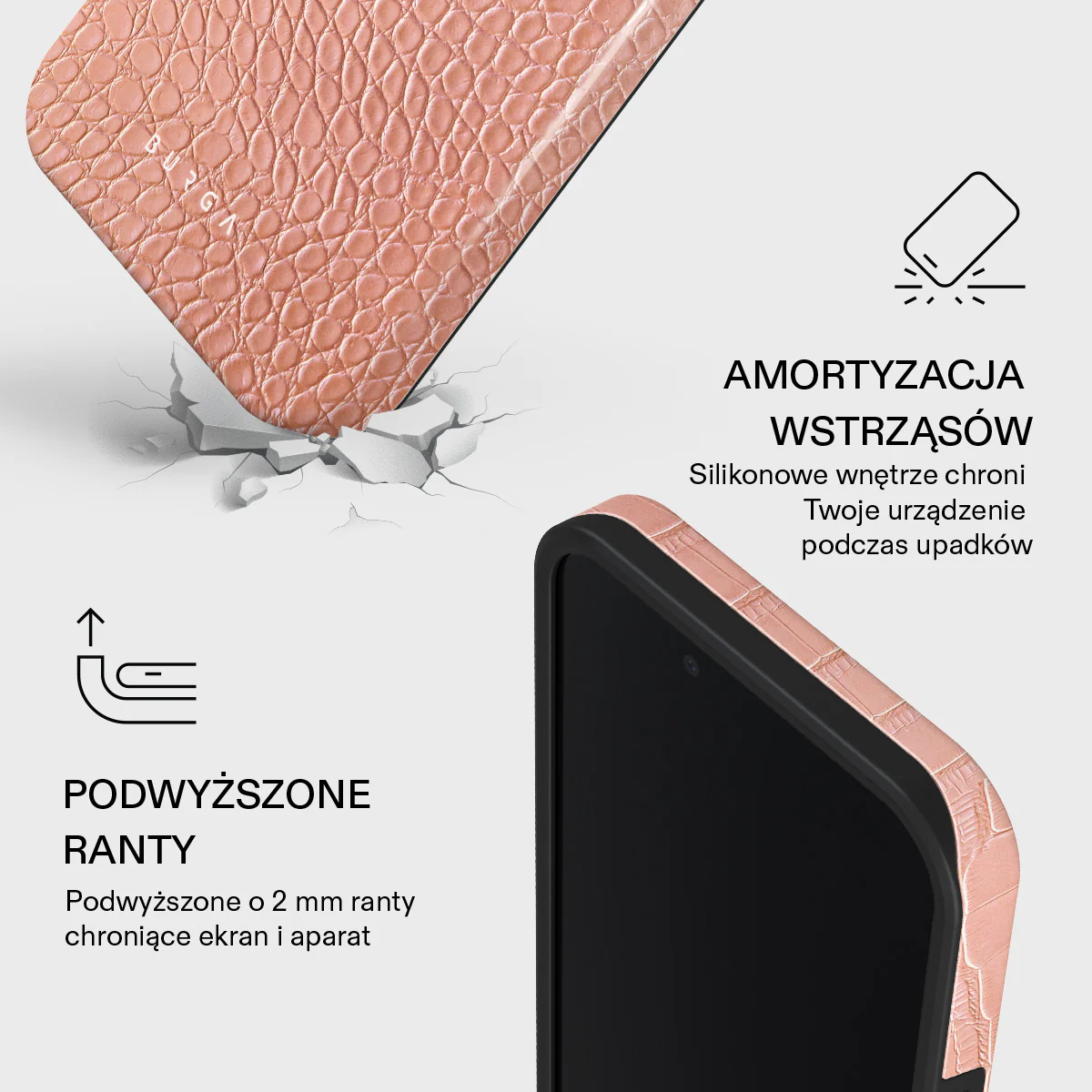 Pink Croco - iPhone 17e Etui - Image 4