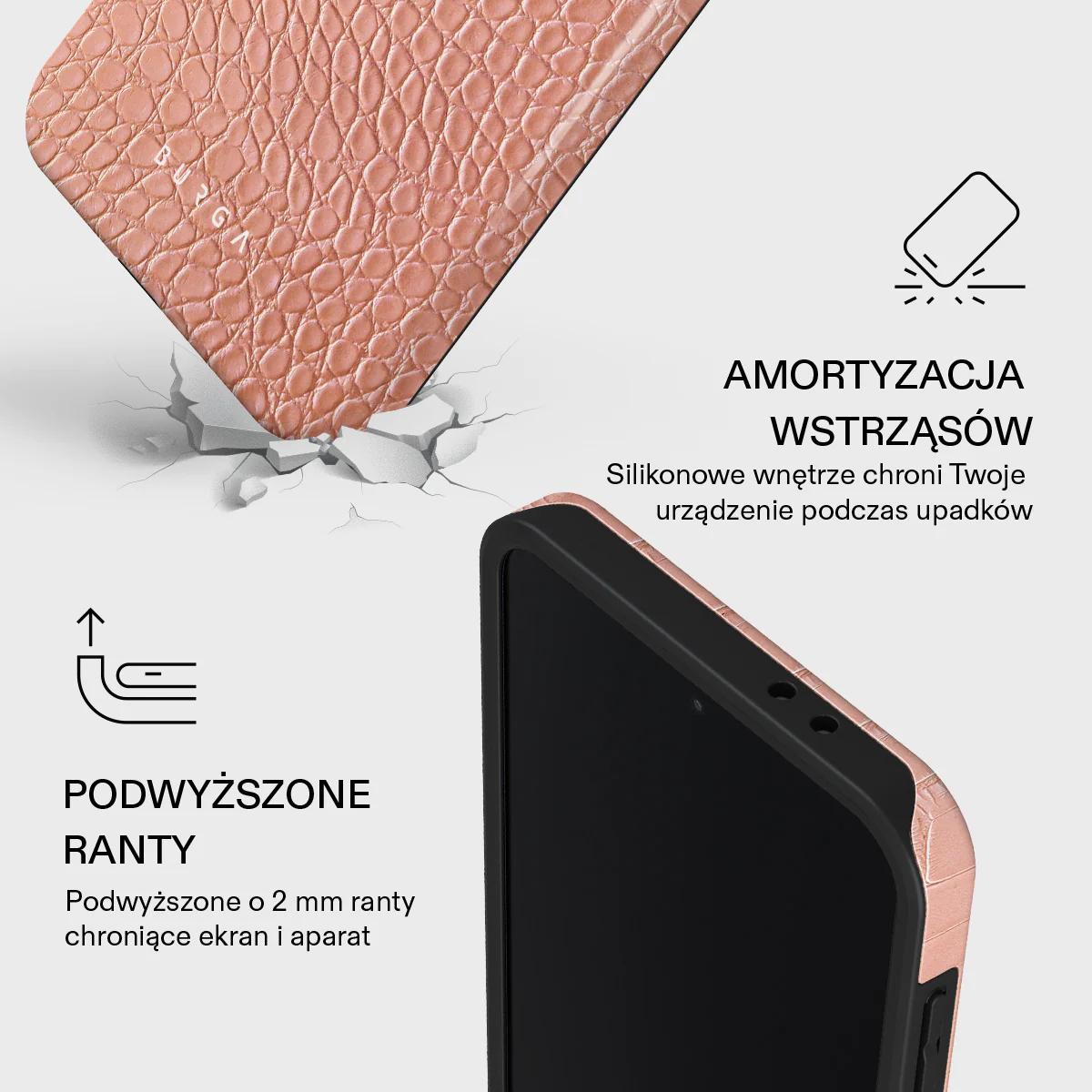 Pink Croco - Samsung Galaxy A37 5G Etui - Image 4