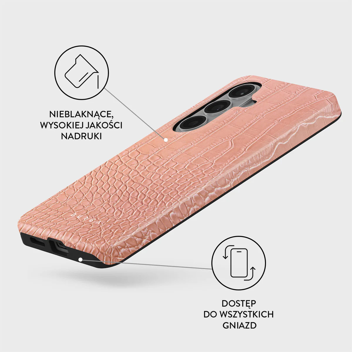 Pink Croco - Samsung Galaxy S26 Plus Etui - Image 3