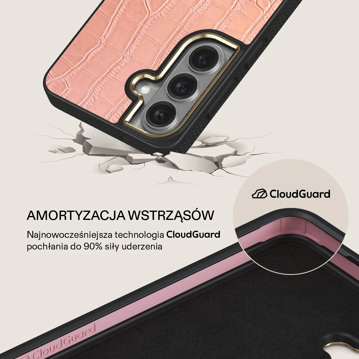 Pink Croco - Samsung Galaxy S26 Plus Etui - Image 7