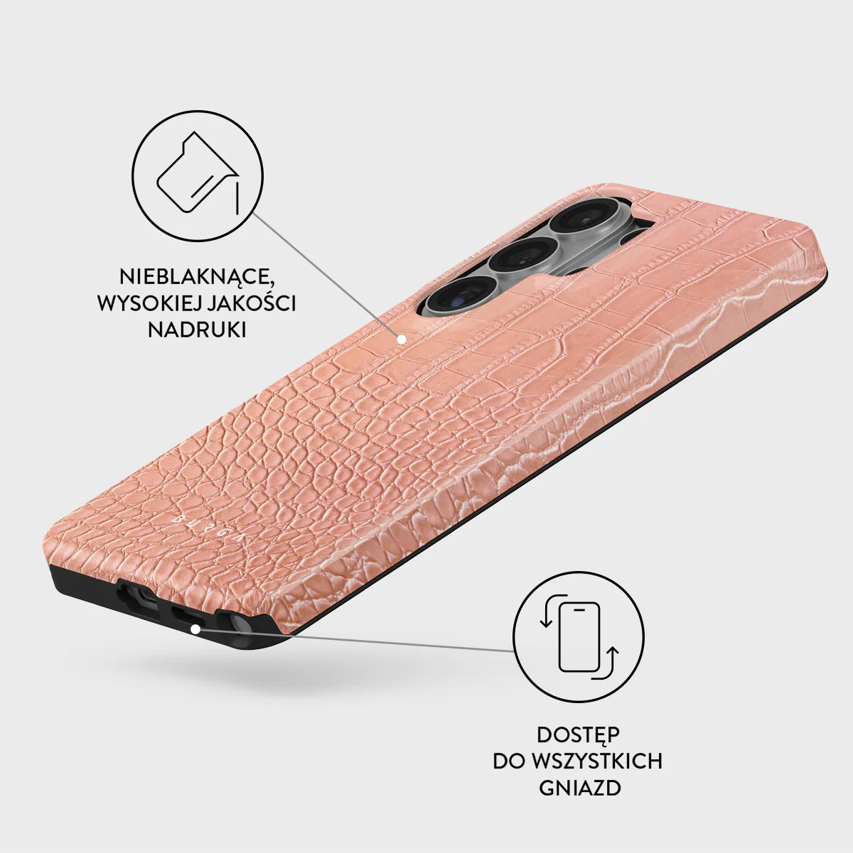 Pink Croco - Samsung Galaxy S26 Ultra Etui - Image 3