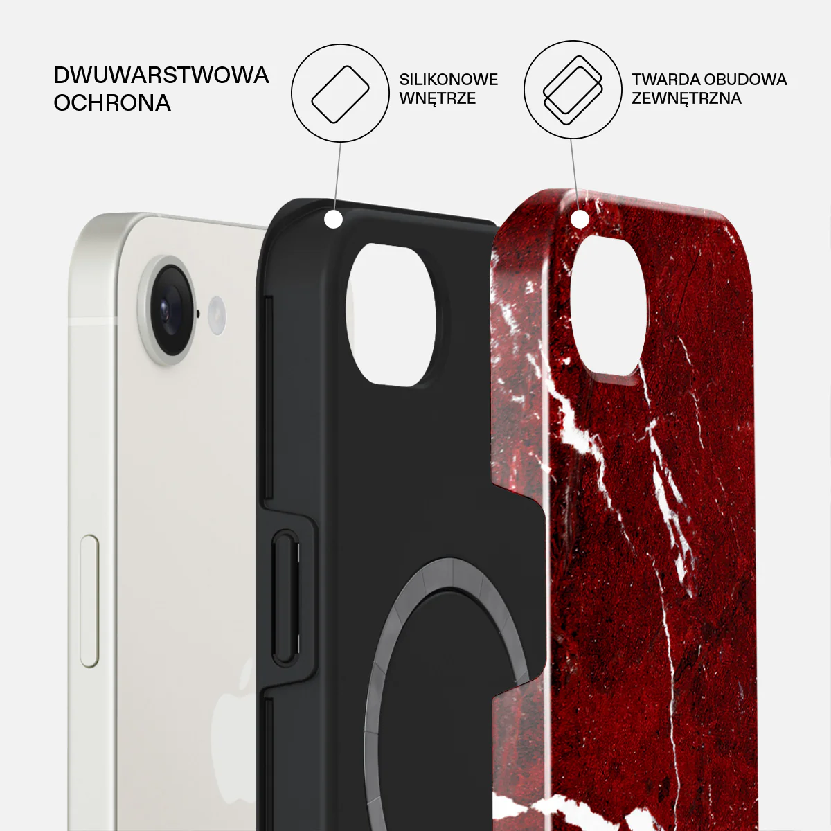 Iconic Red Ruby - iPhone 17e Etui - Image 2
