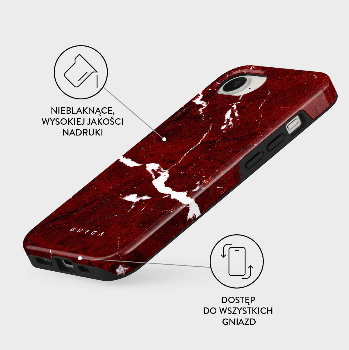Iconic Red Ruby - iPhone 17e Etui - Image 3
